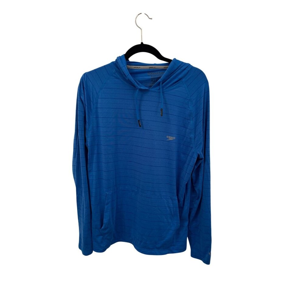 Speedo long sleeve men's hooded shirt upf 50 size medium